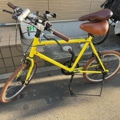 自転車　アルテージ(ALTAGE) AMV-001 ミニベロ 自転車 20インチ 7段変速 カラータイヤ 小径車の画像