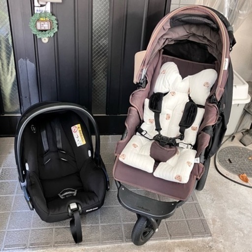 決定しました【芸能人も愛用するベビーカーが激安💥総額20万円越え90％off！】エアバギーココブレーキ+マキシコシシティ+付属品色々