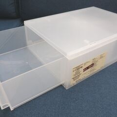 ① 無印良品 浅型収納ケース 引出し式 幅26×奥行37×高さ12㎝ プラ収納ケース MUJI 西岡店の画像