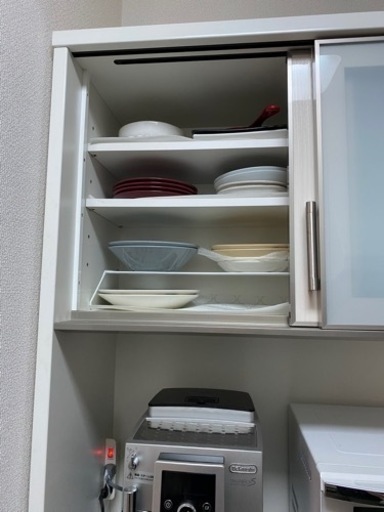 ニトリ　食器棚　キッチーボード　白