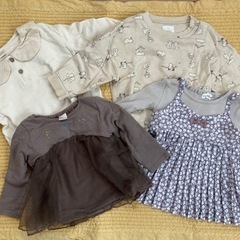 女児トップス90サイズ4枚セット（コトリ・テータテート・ママラク）の画像