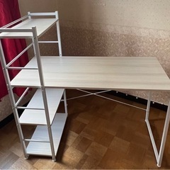 デスク　収納棚の画像