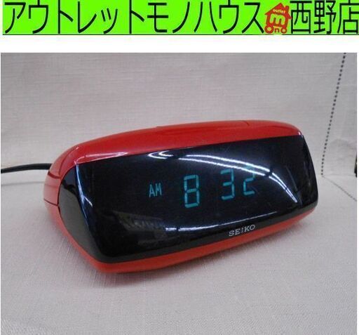 レトロ SEIKO/セイコー デジタル アラーム クロック DL503 赤