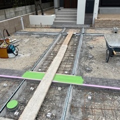 外構工事　左官工事の画像