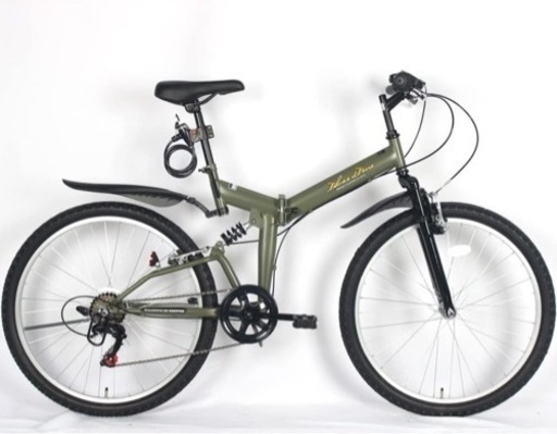 新品・未使用　自転車 クロスバイク　折りたたみ　6段階ギアあり