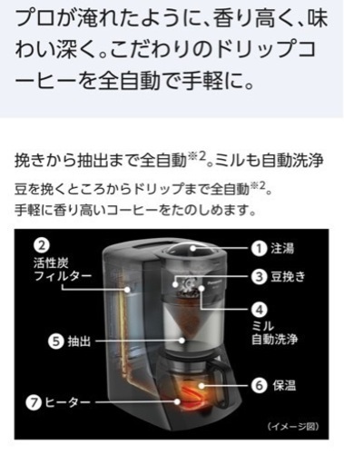 新品未使用　コーヒーメーカー　Panasonic NC-A57-K ブラック　メーカー販売価格27,700円