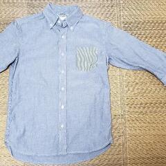 ●近日処分予定●ボタンダウン　グレー　五分袖？シャツ