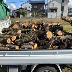 薪　桃、林檎　生木　丸木の画像