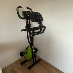 静音 小型 フィットネスバイク メーター付き（カロリー 心拍数 ...