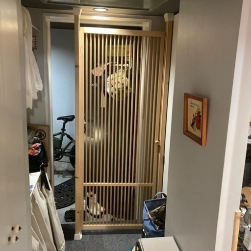 定価89800円　ねこ工房　にゃんガード　猫　犬　脱走防止　柵　フェンス　扉　ドア　パーテーション  間仕切り