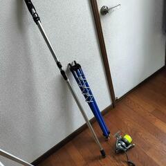 レンタルします🙇投げ専用ロッド　投げ専用リール　竿立て　1…