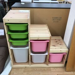 ★ジモティ割あり★  階段型収納  W73×D44×H91 クリ...