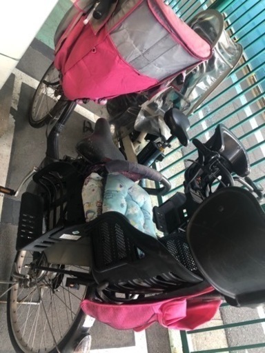 子供乗せ　電動3人乗り自転車