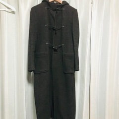 ダークグレー　フード付　ダッフルコート　M