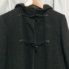 ダークグレー　フード付　ダッフルコート　Mの画像