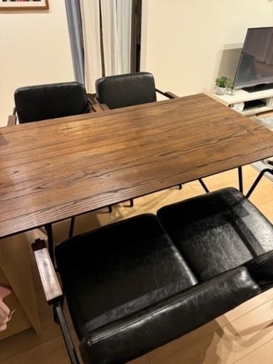 LOWYA　ダイニングテーブル4点セット