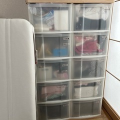 ウッドトップチェスト★収納ケース 5段10引出しタイプ