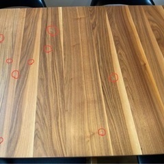 ダイニング6点セット●伸縮テーブル　天然木　ウォールナット　椅子4脚 + ベンチの画像