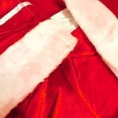 「お渡し決定」ハンドメイド用に！B級品サンタ服差し上げますので　はぎれとしてお使いくださいの画像