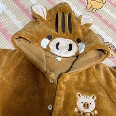 猪　ロンパース  暖かい　500円の画像