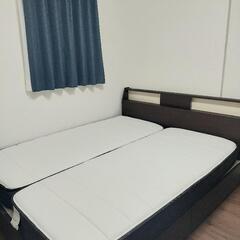 【取引中】ニトリ　クイーンベッド　Nスリープマットレス付き