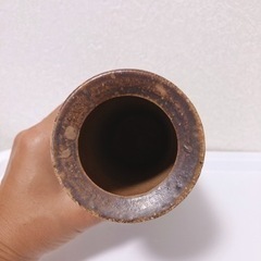 【備前焼】花瓶・小物入れ2点セットの画像