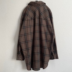 しまむら　ビッグシルエット　シャツ　チェック柄の画像