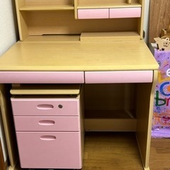 決まりました。中古◇学習机◇キャビネット付き◇本棚付き