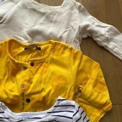 女の子 90 ロンT ワンピースの画像