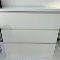 IKEA MALM マルム チェスト タンス 白 収納の画像