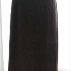 暖かいスカート　モカ　S　ロング丈