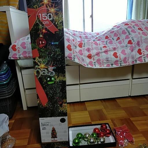 クリスマスツリー（ニトリ）＆壁飾り、小物一式