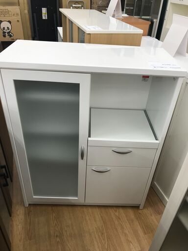 ★ジモティ割あり★ ユーアイ レンジ台 ホワイト H110×W89×D40 クリーニング済み KJ3773
