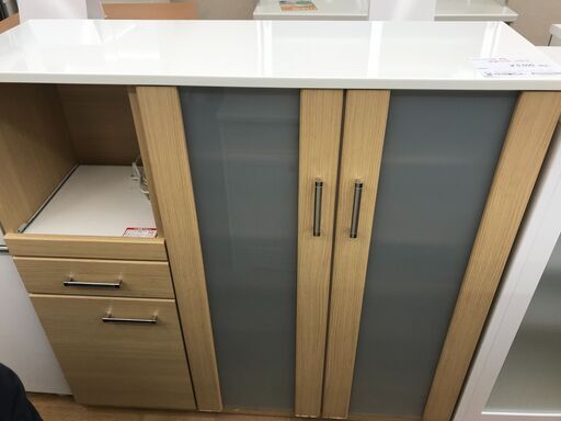 ★ジモティ割あり★ ニトリ レンジ台 ブラウン H115×W120×D40 クリーニング済み KJ3775