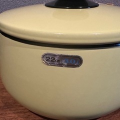 新品未使用⭐️ 琺瑯レトロ鍋　直径23cm の画像