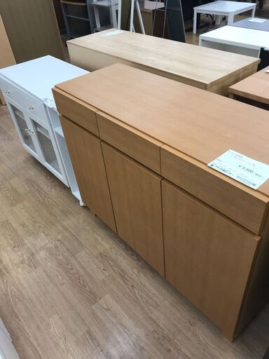 ★ジモティ割あり★  キッチン収納棚 ブラウン H86×W110×D40 クリーニング済み KJ3776