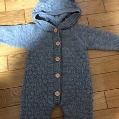ベビーロンパース　冬用　モコモコ　80の画像