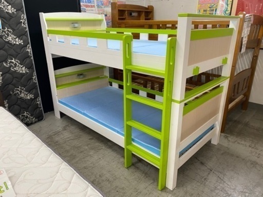 【愛品館 江戸川店】北欧調 木製 2段ベッド ID:153-018829-007