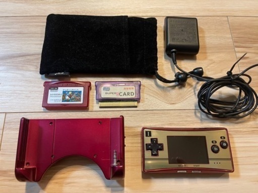 レトロゲーム機　ゲームボーイミクロ＋スピーカーグリップ＋α