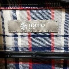 ナノ・ユニバース　チェックシャツ　綿100%  Mサイズの画像