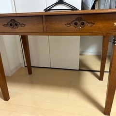 インドネシア製マホガニー机