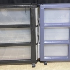 衣類収納　3段ボックス　クリアボックスの画像