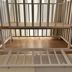 ヤトミ　ベビーベッド（レギュラーサイズ）　ホワイトの画像