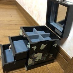 韓国伝統工芸品螺鈿 らでん ジュエリーボックス 宝石箱 貝細工 ミラー付き