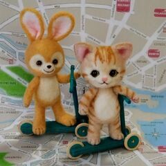 港北カルチャーセンター羊毛フェルトの可愛い動物達の画像