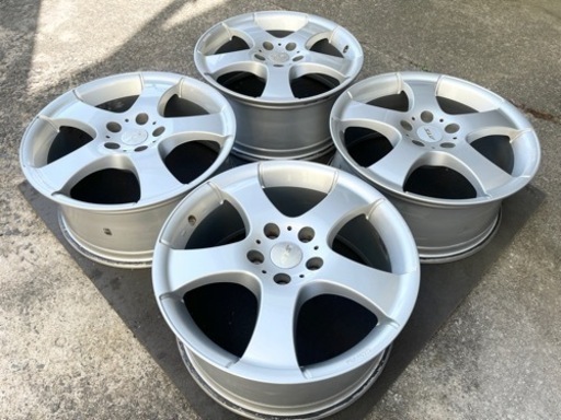 H1024-1)ATS17インチアルミ！7.5J-17+43 112/5H 中古4本セット！VW