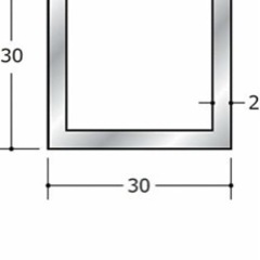 アルミ角材2m 4本入2㎜×30㎜×30㎜　の画像