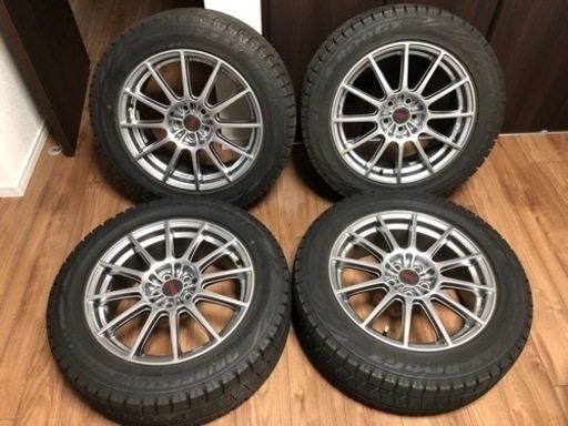 STI純正ホイール4本セット　スタッドレスタイヤ付き　STIエアバルブ