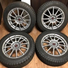 STI純正ホイール4本セット　スタッドレスタイヤ付き　STIエアバルブの画像
