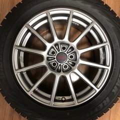 STI純正ホイール4本セット　スタッドレスタイヤ付き　STIエアバルブの画像